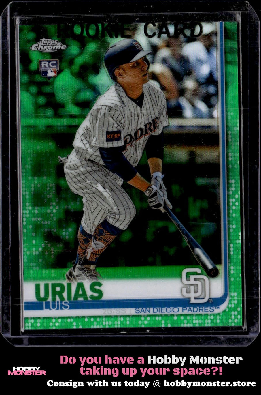2019 Topps Chrome Luis Urias Green Refractor #/99 San Diego Padres 005-qb3qe