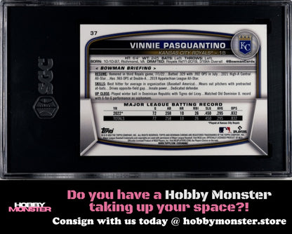 2023 Bowman Vinnie Pasquantino Chrome Mega Box Mojo Blue /150 Royals SGC 10