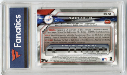 2018 Bowman Walker Buehler Chrome Rookie Auto Los Angeles Dodgers Authentic