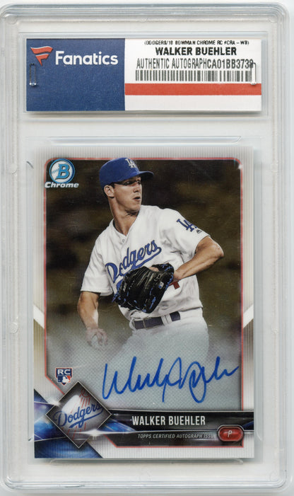 2018 Bowman Walker Buehler Chrome Rookie Auto Los Angeles Dodgers Authentic