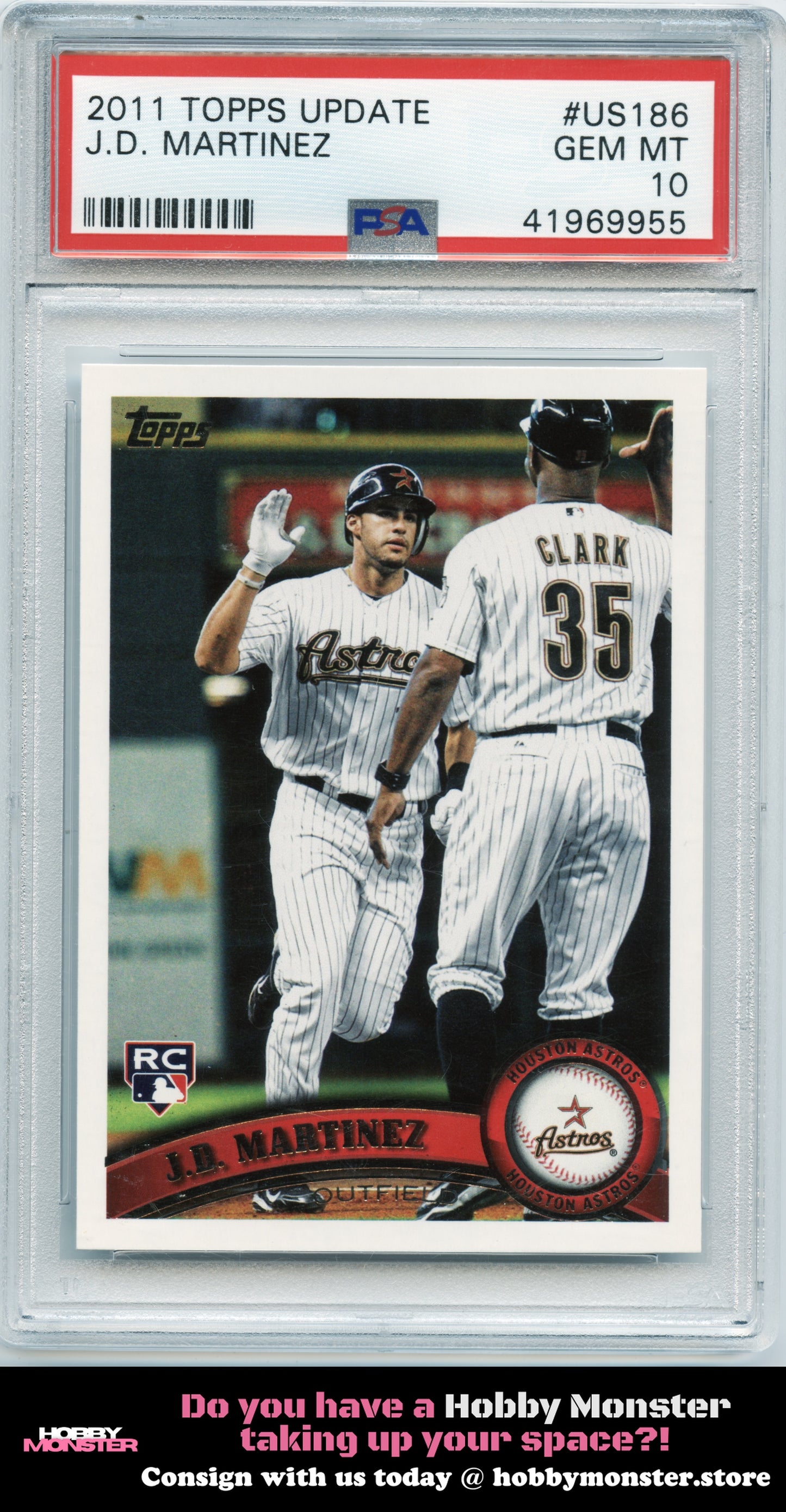 2011 Topps Update J.D. Martinez Rookie Houston Astros PSA 10