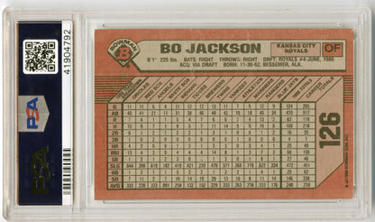 1989 Bowman Bo Jackson Kansas City Royals PSA 7 002-qr81f
