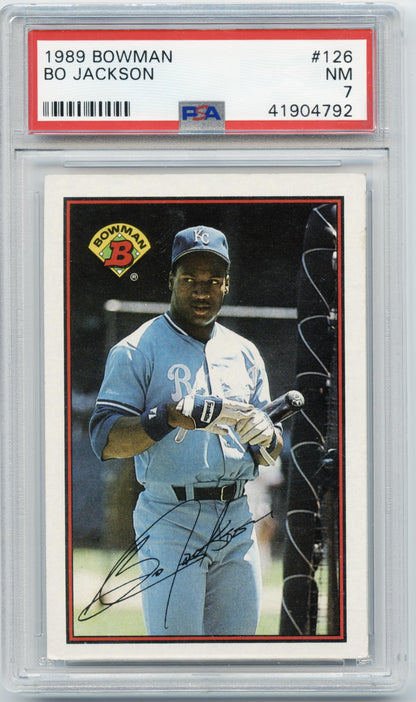 1989 Bowman Bo Jackson Kansas City Royals PSA 7 002-qr81f
