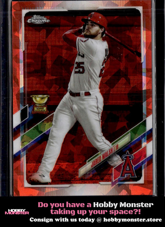 2021 Topps Chrome Sapphire Edition Jared Walsh Gold Cup Orange #/25 Angels