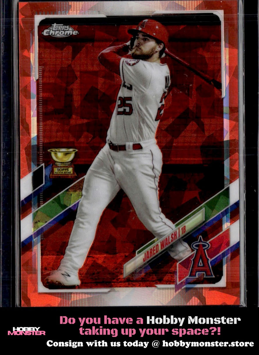 2021 Topps Chrome Sapphire Edition Jared Walsh Gold Cup Orange #/25 Angels