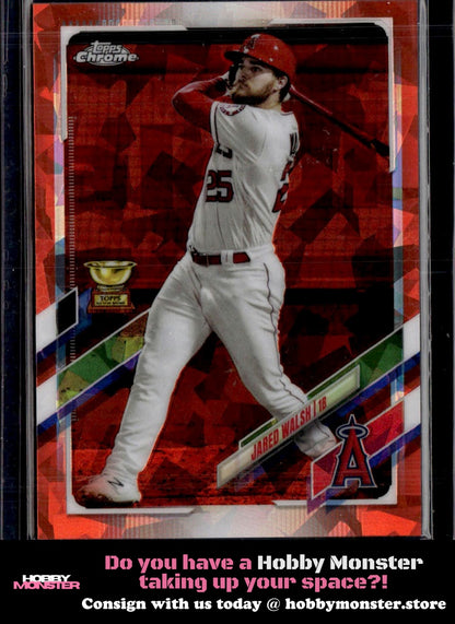 2021 Topps Chrome Sapphire Edition Jared Walsh Gold Cup Orange #/25 Angels