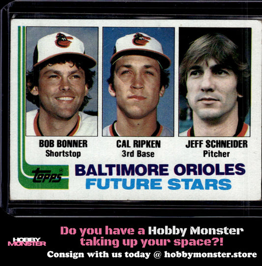 1982 Topps Orioles Cal Ripken Schneider Bonner RC Rookie Orioles