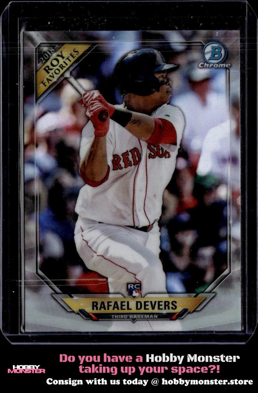 2018 Bowman Rafael Devers Chrome Rookie of the Year Favorites Boston Red Sox