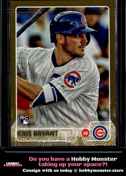 2015 Topps Kris Bryant Gold Rookie #/2015 Chicago Cubs 002-r8ofw