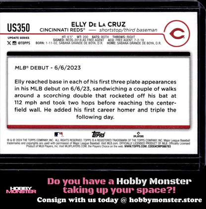 2024 Topps Update Elly De La Cruz Holiday Cincinnati Reds 002-r8ofr