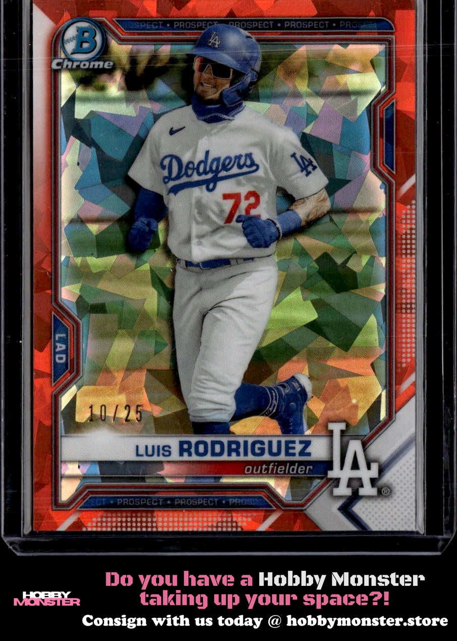 2021 Bowman Draft Sapphire Luis Rodriguez Orange #/25 Dodgers