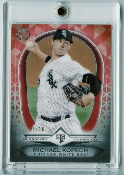 2019 Topps Tribute Michael Kopech Rookies Red #/10 White Sox Dodgers