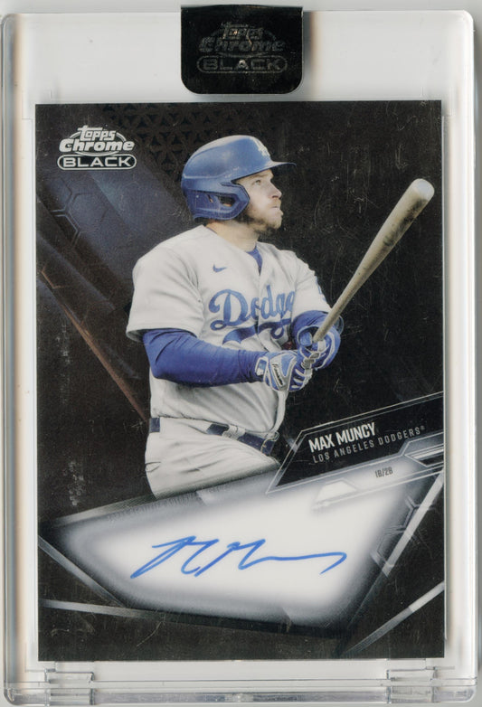 2021 Topps Chrome Black Max Muncy Autographs Auto Los Angeles Dodgers