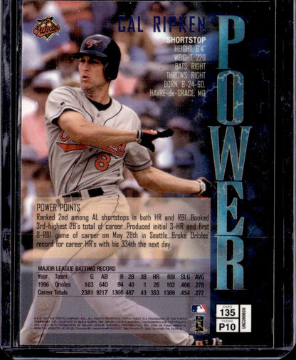 1997 Topps Finest Cal Ripken w/ Protective Film Baltimore Orioles