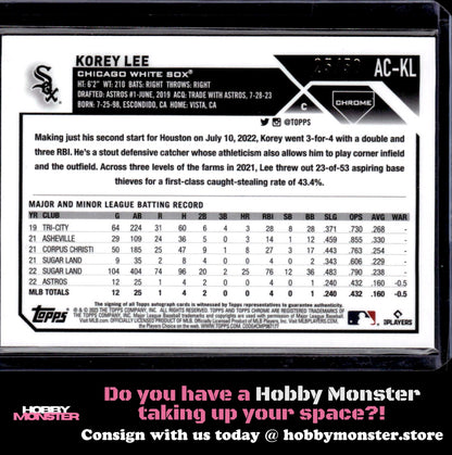 2023 Topps Chrome Update Korey Lee Gold Wave Auto #/50 White Sox