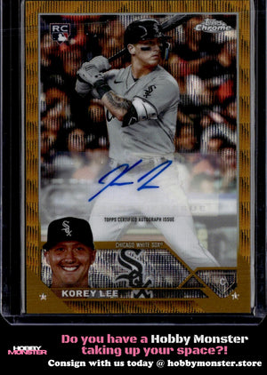 2023 Topps Chrome Update Korey Lee Gold Wave Auto #/50 White Sox