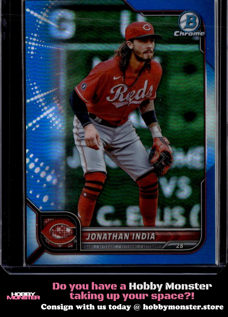 2022 Bowman Chrome Jonathan India Blue Refractor #/150 Cincinnati Reds 00H-r9tur
