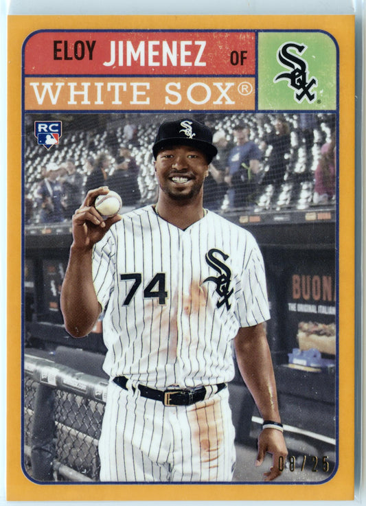 2019 Topps Brooklyn Collection Eloy Jimenez Orange Rookie #/25 White Sox 00H