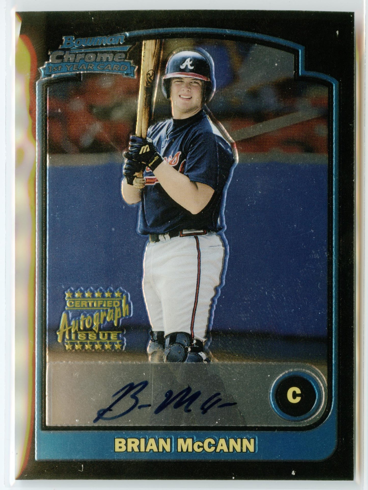 2003 Bowman Chrome Brian McCann Rookie Auto Atlanta Braves