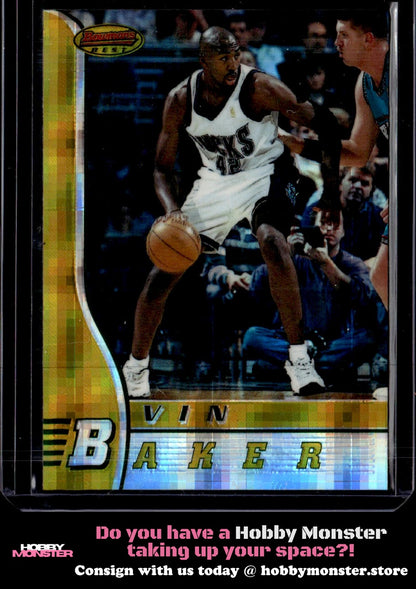 1996-97 Bowman's Best Vin Baker Atomic Refractors Milwaukee Bucks 00T-s7zpt