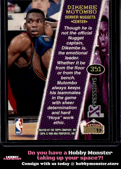 1995-96 Stadium Club Dikembe Mutombo Xpressions Nuggets 00T