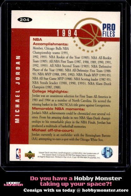 1994-95 Collector's Choice Michael Jordan Silver Signature Chicago Bulls 00T