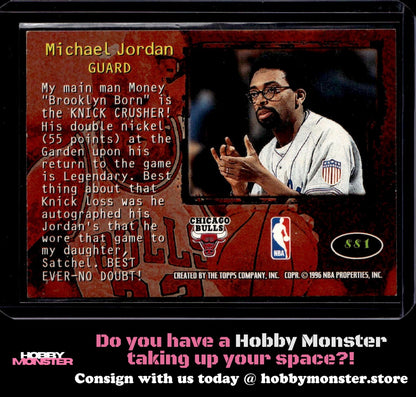 1995-96 Stadium Club Michael Jordan Spike Says Chicago Bulls 00T