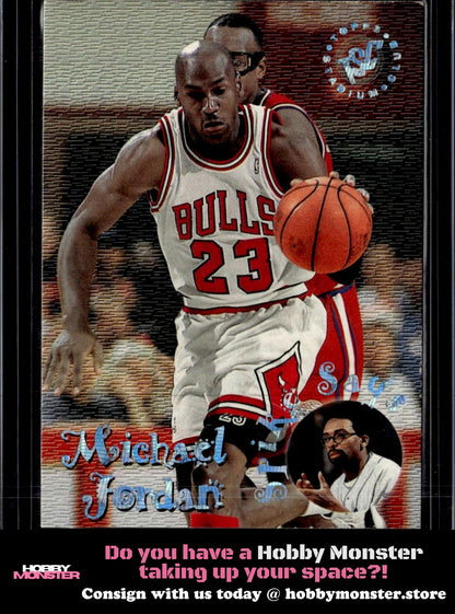 1995-96 Stadium Club Michael Jordan Spike Says Chicago Bulls 00T