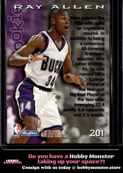 1996-97 SkyBox Premium Ray Allen Milwaukee Bucks 00T