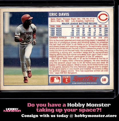 1988 Sportflics Eric Davis Cincinnati Reds 00T-s7zqm
