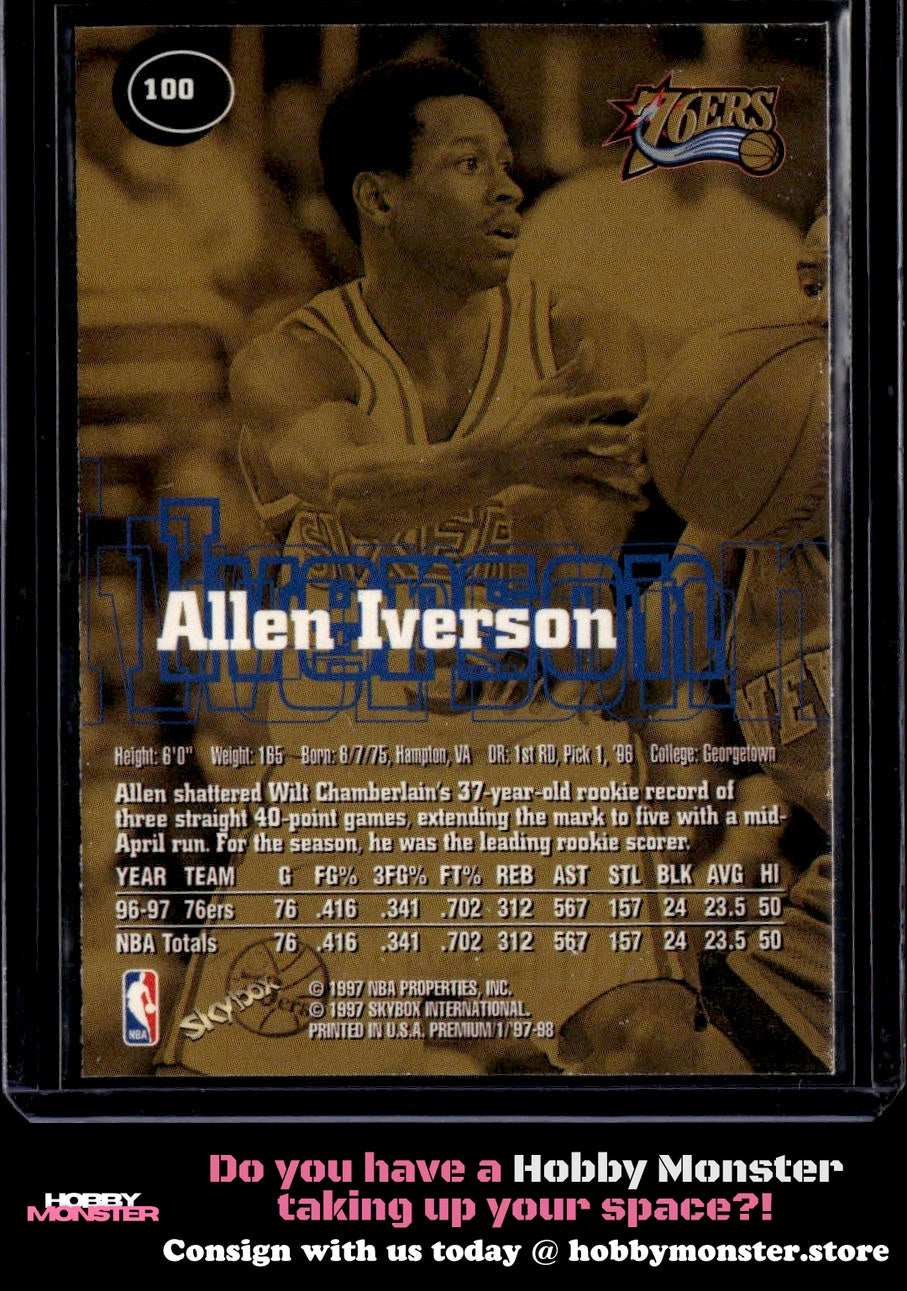 1997-98 SkyBox Z-Force Allen Iverson Philadelphia 76ers 00T-s7zqd