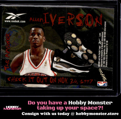 1997-98 SkyBox Premium Allen Iverson Reebok Bronze Philadelphia 76ers 00T-s7zqf