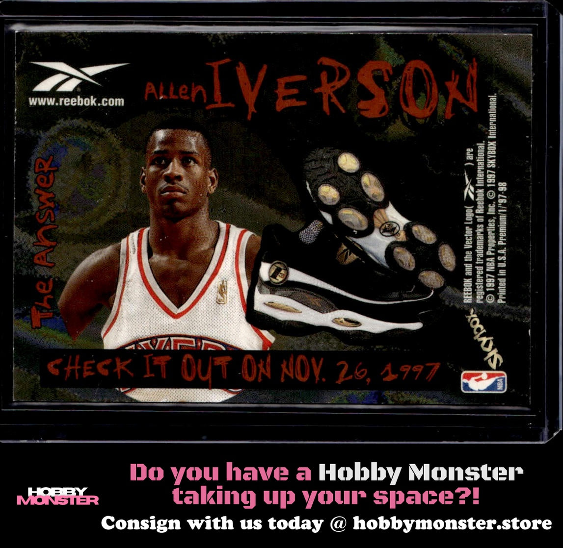 1997-98 SkyBox Premium Allen Iverson Reebok Philadelphia 76ers 00T