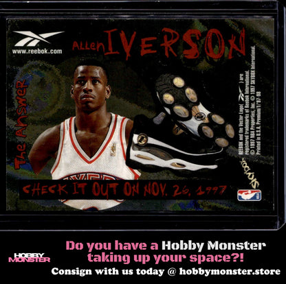 1997-98 SkyBox Premium Allen Iverson Reebok Philadelphia 76ers 00T