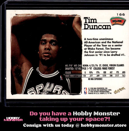 1997-98 Hoops Tim Duncan Rookie San Antonio Spurs 00T-s7zqu