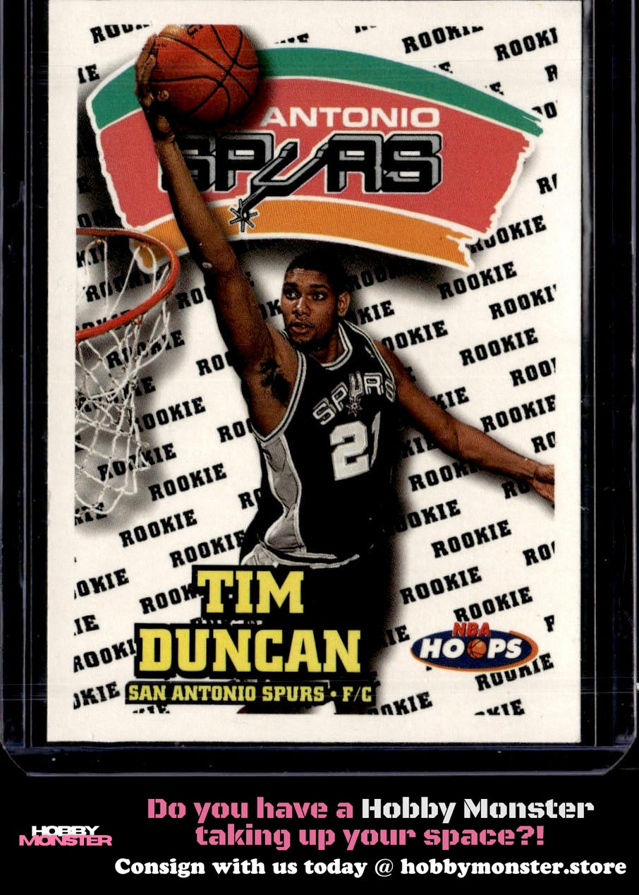 1997-98 Hoops Tim Duncan Rookie San Antonio Spurs 00T-s7zqu