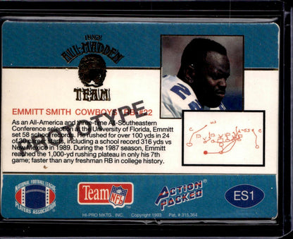 1993 Action Packed All-Madden Emmitt Smith Prototype Cowboys 00T