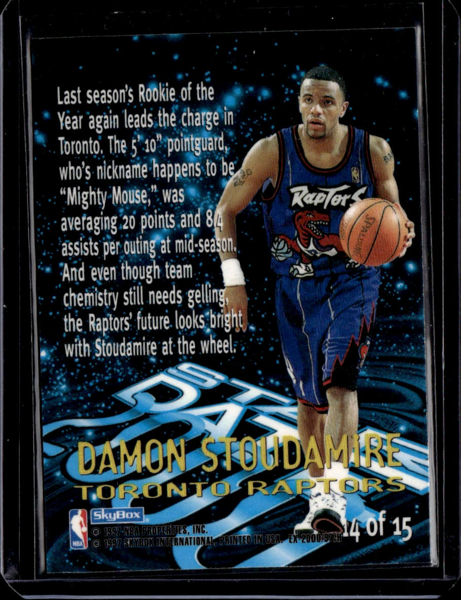 1996-97 E-X2000 Damon Stoudamire Star-Date-2000 Toronto Raptors 00T-s8chl