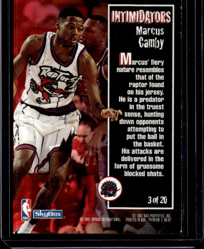 1996-97 SkyBox Premium Marcus Camby Intimidators Toronto Raptors 00T
