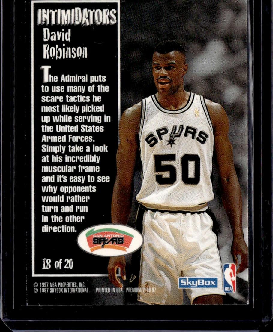 1996-97 SkyBox Premium David Robinson Intimidators San Antonio Spurs 00T-s8chx