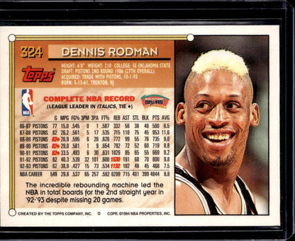 1993-94 Topps Dennis Rodman Gold San Antonio Spurs 00T-s8ci9