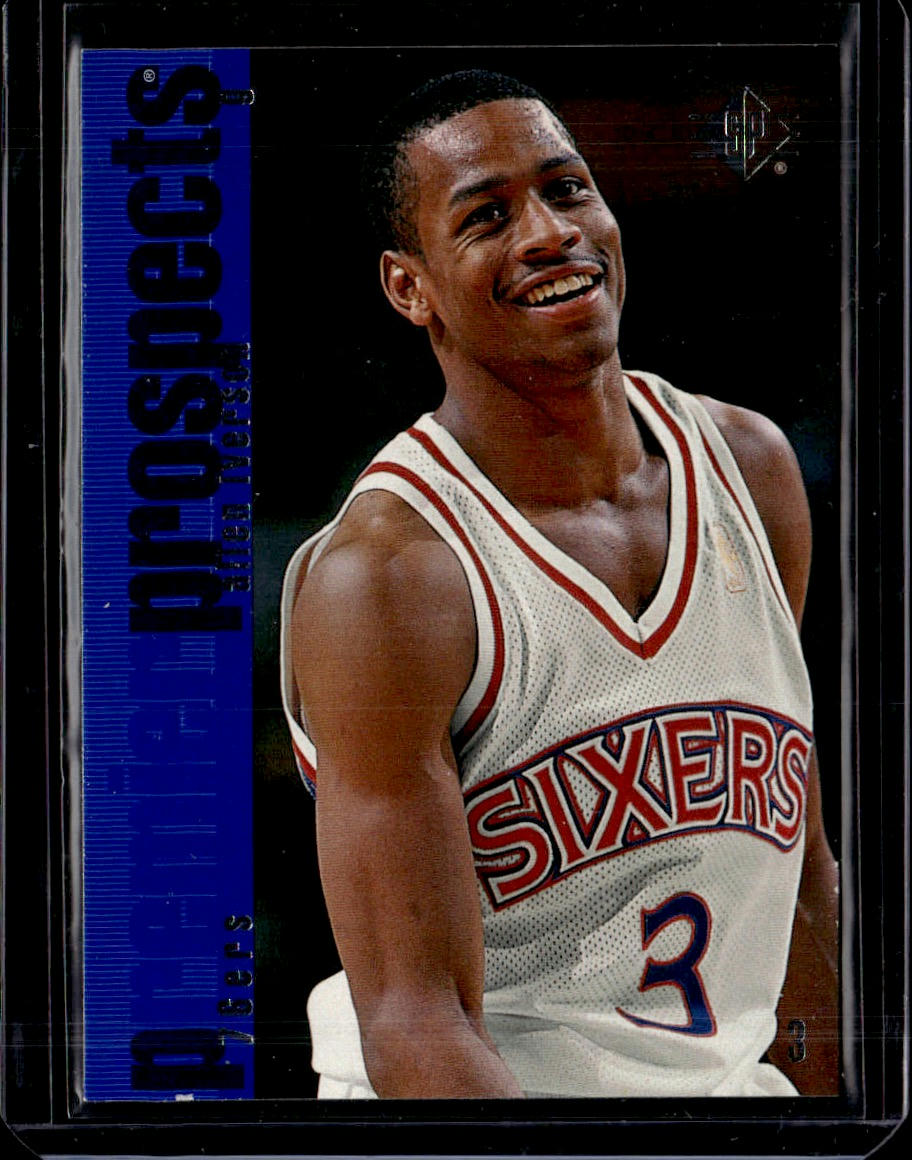 1996-97 SP Allen Iverson Rookie Philadelphia 76ers 00T-s8cir
