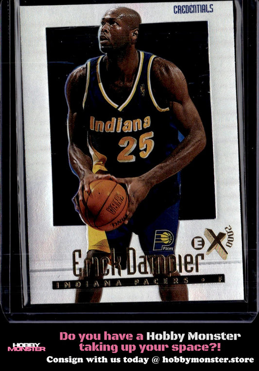 1996-97 E-X2000 Erick Dampier Credentials Rookie #/499 Indiana Pacers 00T