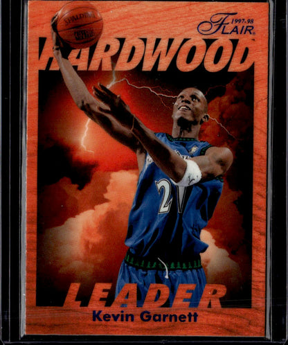 1997-98 Fleer Kevin Garnett Flair Hardwood Leaders Minnesota Timberwolves 00T