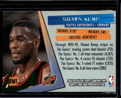 1995-96 Stadium Club Shawn Kemp Reign Men Seattle SuperSonics 00T