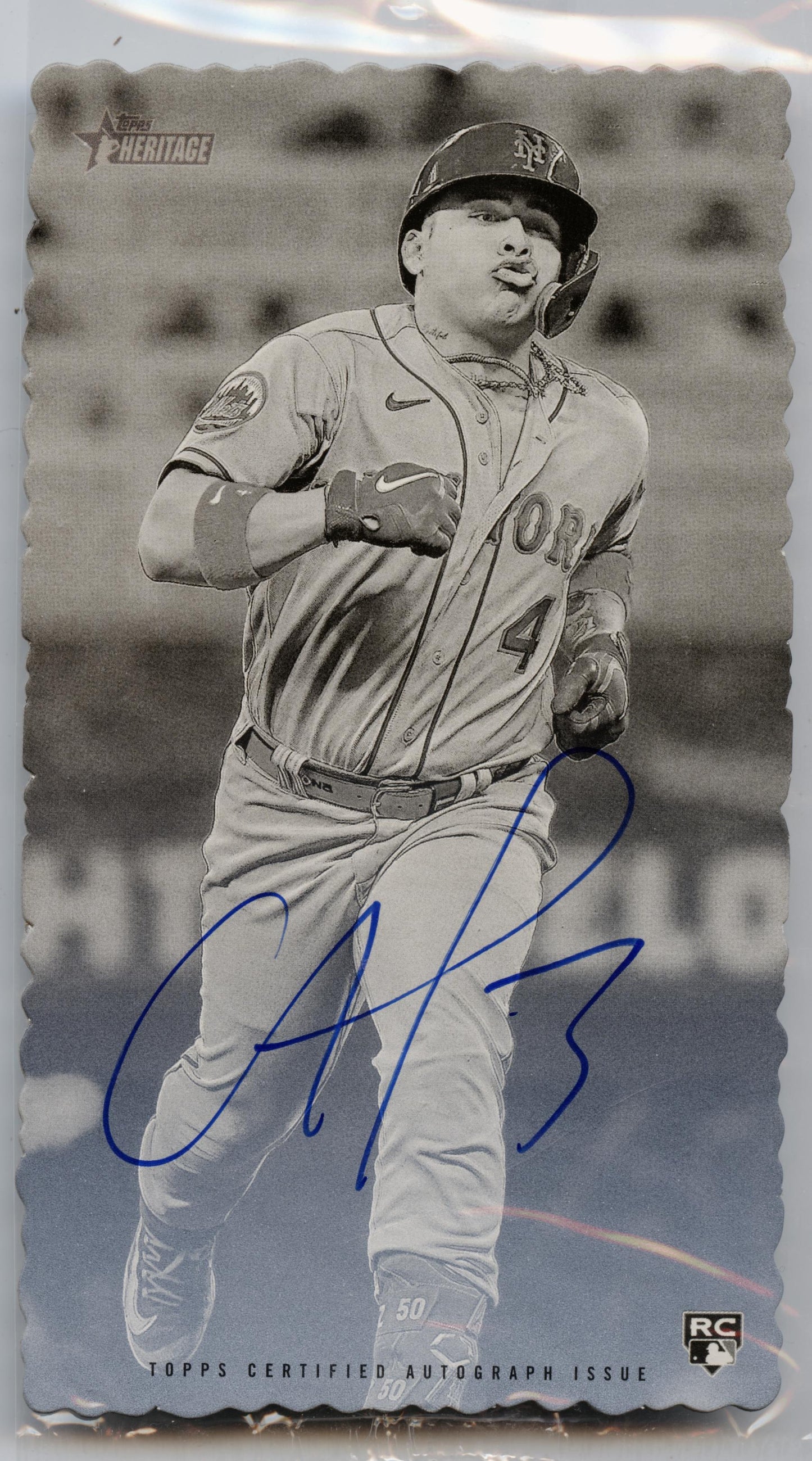 2023 Topps Heritage Francisco Alvarez AUTO Oversized 1974 Deckle Sealed Mets