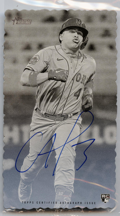 2023 Topps Heritage Francisco Alvarez AUTO Oversized 1974 Deckle Sealed Mets
