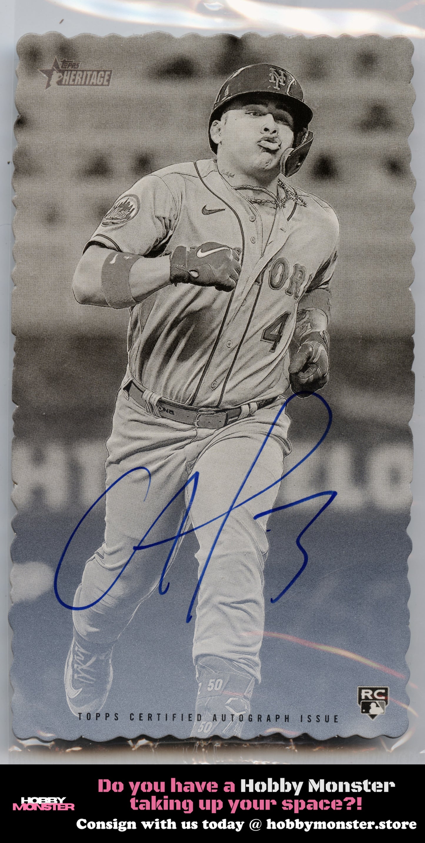2023 Topps Heritage Francisco Alvarez AUTO Oversized 1974 Deckle Sealed Mets