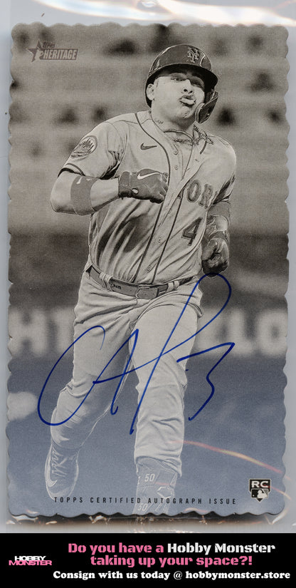 2023 Topps Heritage Francisco Alvarez AUTO Oversized 1974 Deckle Sealed Mets