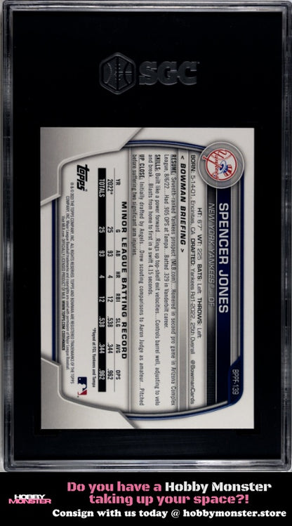 2023 Bowman 1st Edition Spencer Jones Prospect SGC 10 001